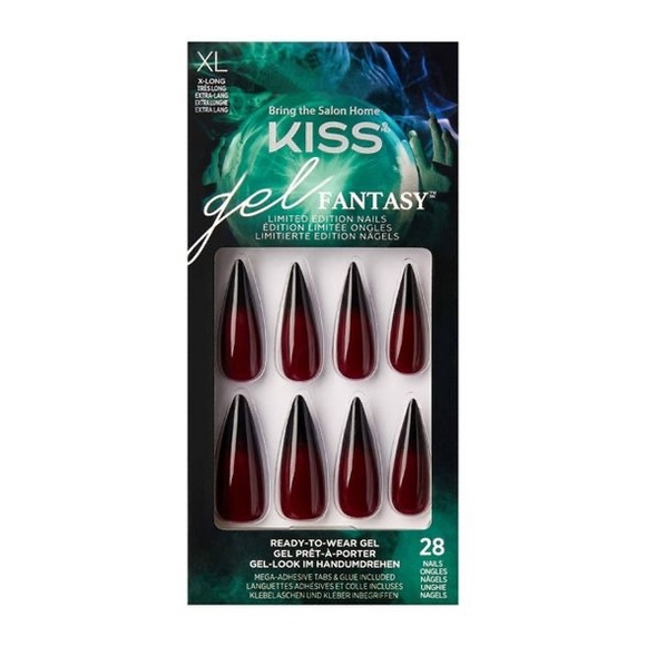 ⚜️Kiss XL Gel Fantasy Ombré Stiletto Faux Nails! - Picture 1 of 8